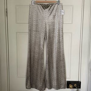Free People Minx Velvet Zebra Flare Bell Pants